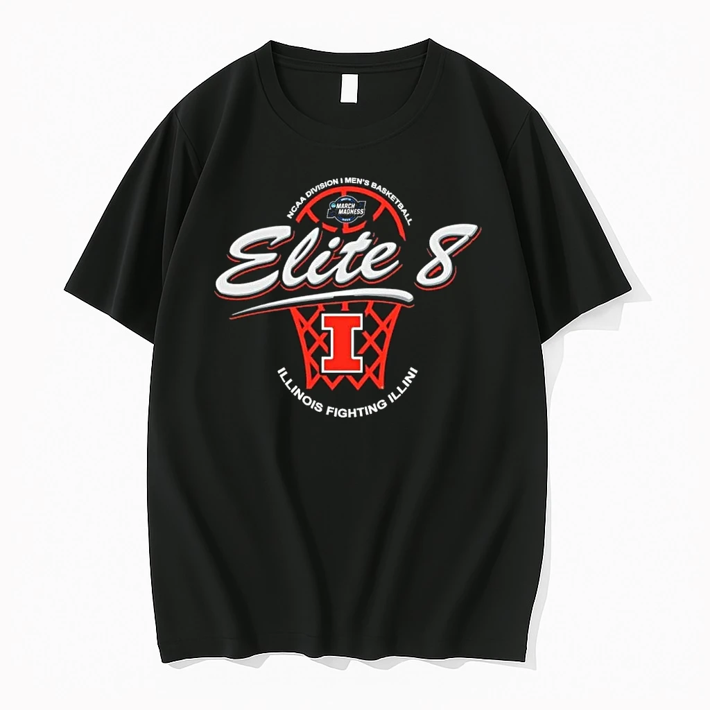 Illinois Fighting Illini 2026 Ncaa Di Mens Basketball Tournament March Madness Elite 8 Shirts