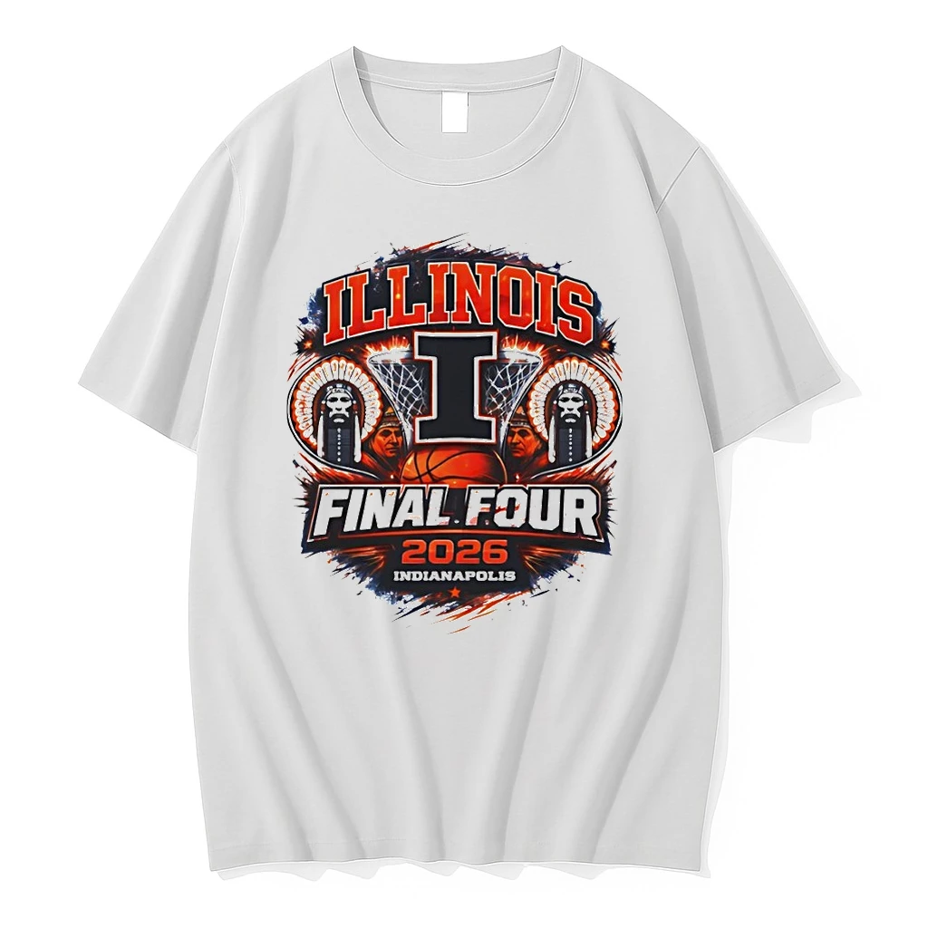 Illinois Final Four 2026 Indianapolis March Madness Illini Basketball Graphic Shirts
