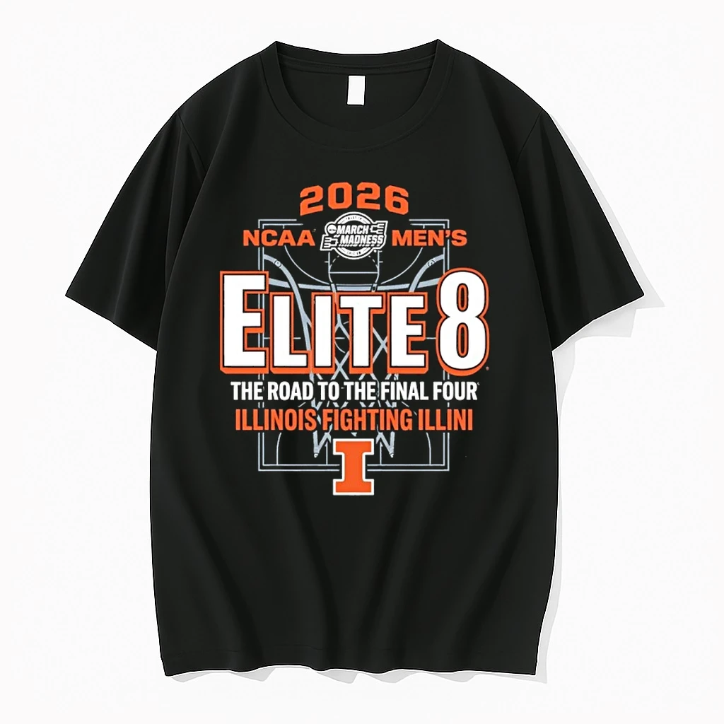 Illinois Illini Elite 8 2026 Mens March Madness Basketball Shirts