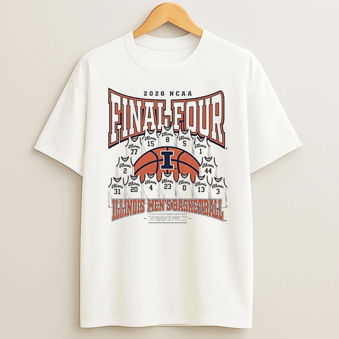 Illinois Mens Basketball 2026 Ncaa Final Four Jersey Roster Shirts