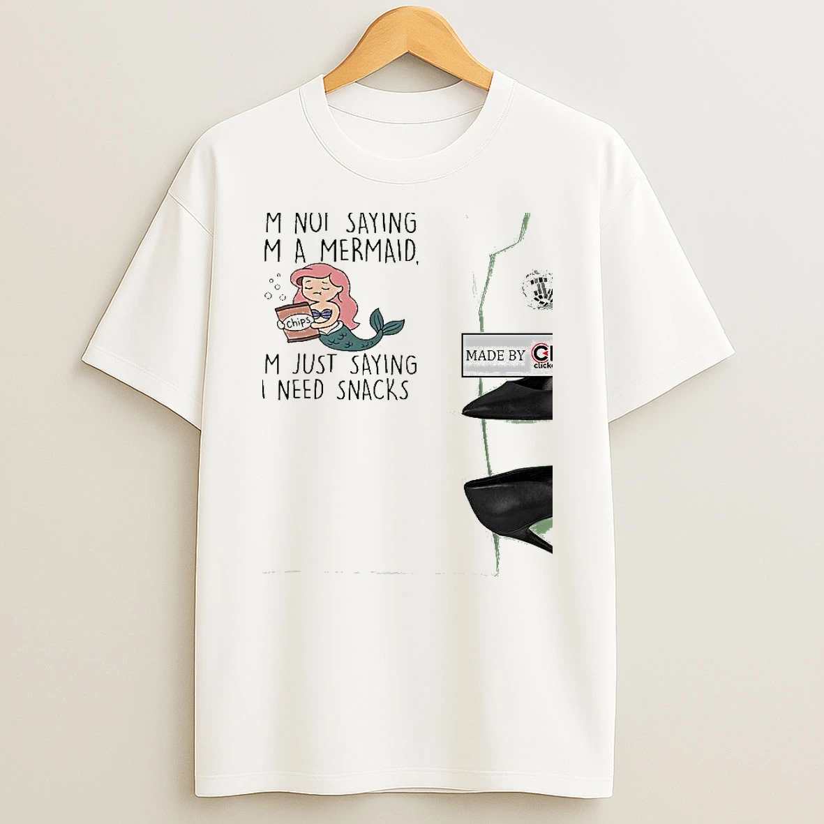 Im Not Saying Im A Mermaid Im Just Saying I Need Snacks Meme Womens Shirts