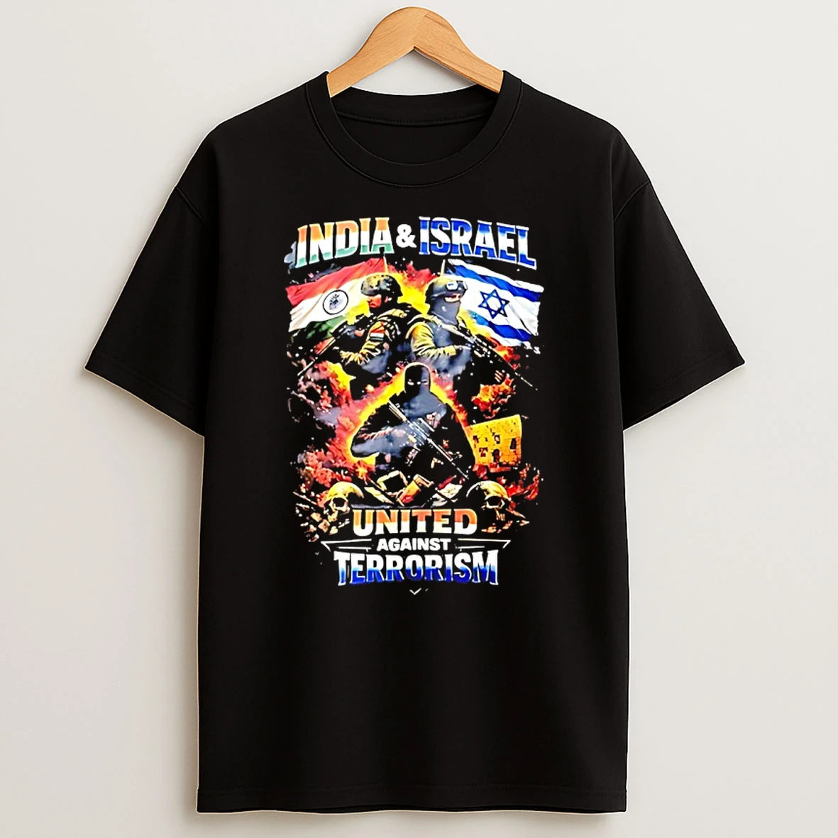 India And Israel United Against Terrorism Shirts