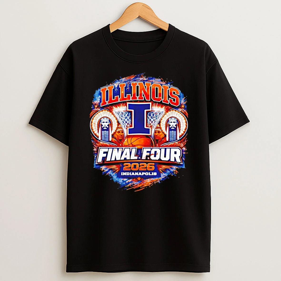 Indianapolis March Madness Illini Basketball Graphic Final Four 2026 Ncaa Shirts