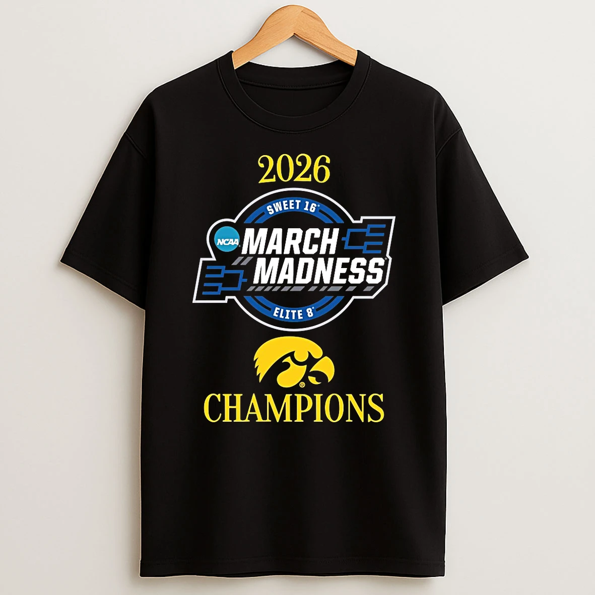 Iowa Hawkeyes 2026 Ncaa March Madness Sweet 16 Elite 8 Champions Logo Shirts