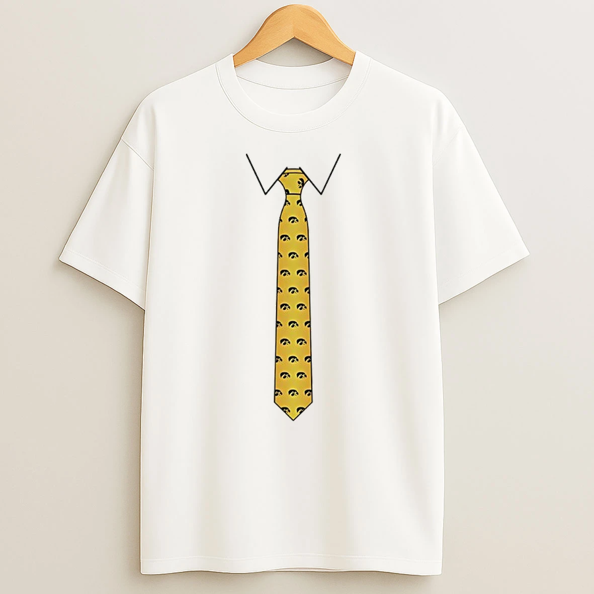 Iowa Hawkeyes Gold Tie Graphic Shirts