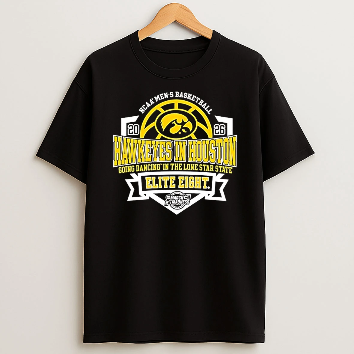 Iowa Hawkeyes Mens Basketball 2026 Ncaa March Madness Elite 8 Bound Shirts