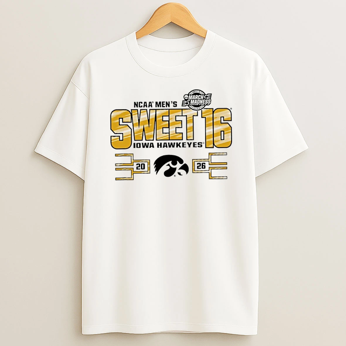 Iowa Hawkeyes Sweet 16 2026 Mens March Madness Shirts
