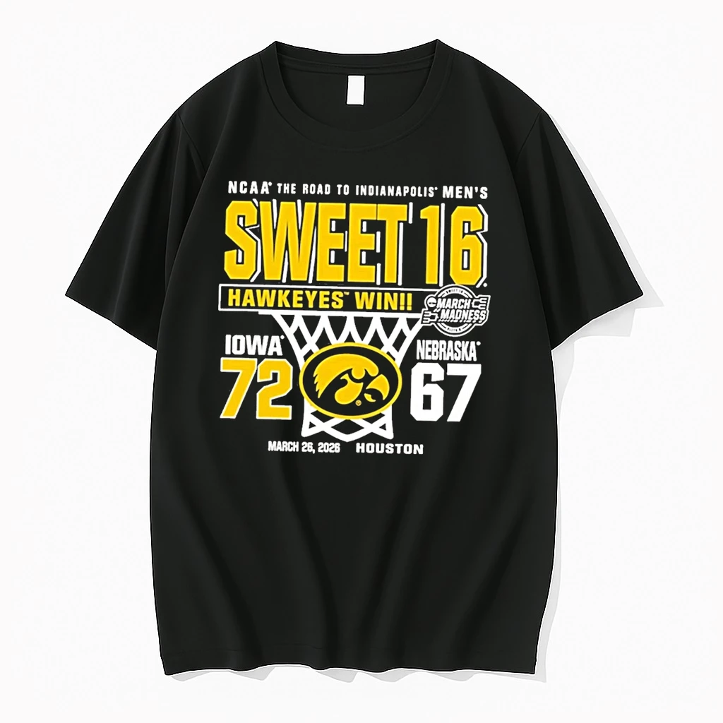 Iowa Hawkeyes Win 72 67 Nebraska March 26 2026 Ncaa March Madness Sweet 16 Houston The Road To Indianapolis Shirts