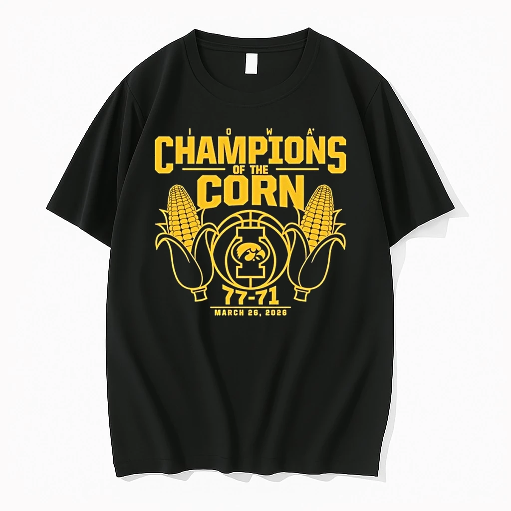 Iowa Beat Nebraska 77 71 2026 Champions Of The Corn Shirts