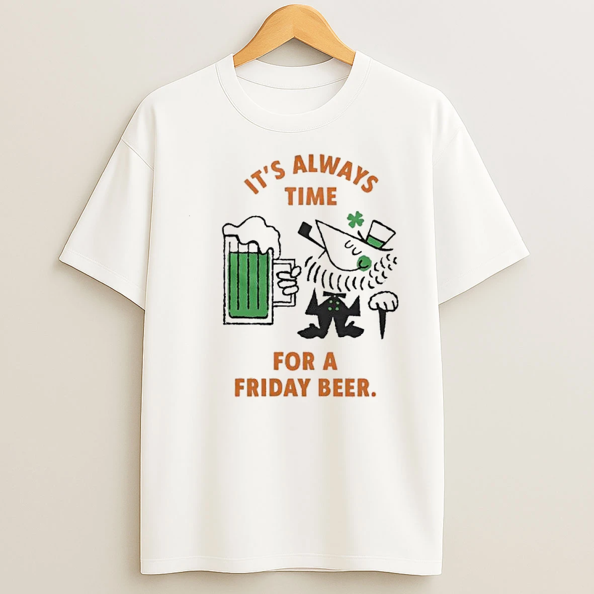 Its Always Time For A Friday Beer Cartoon Leprechaun Shirts