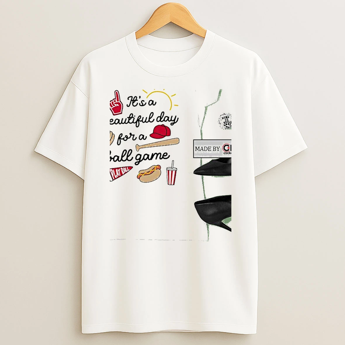Its A Beautiful Day For A Ball Game Baseball Symbol Womens Shirts