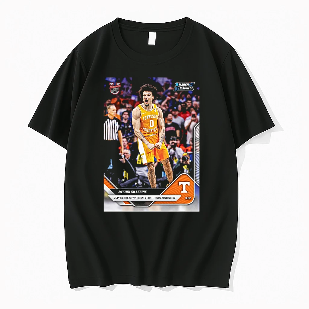 Jakobi Gillespie 25 Ppg Across 1st 2 Tourney Contests Makes History 2025 26 Bowman U Now Basketball Card Shirts