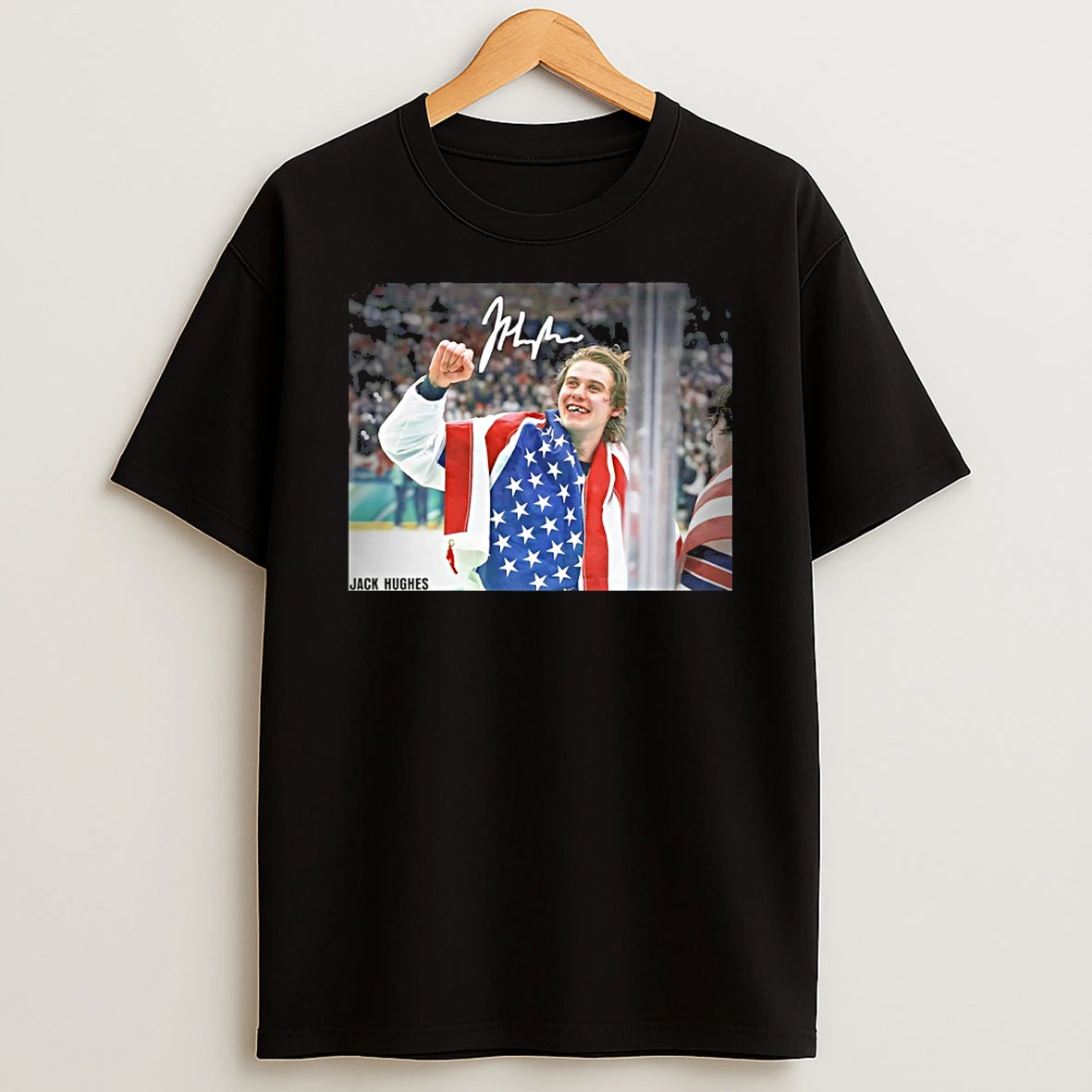Jack Hughes Team Usa 2026 Winter Olympics Gold Medal Autographed Shirts