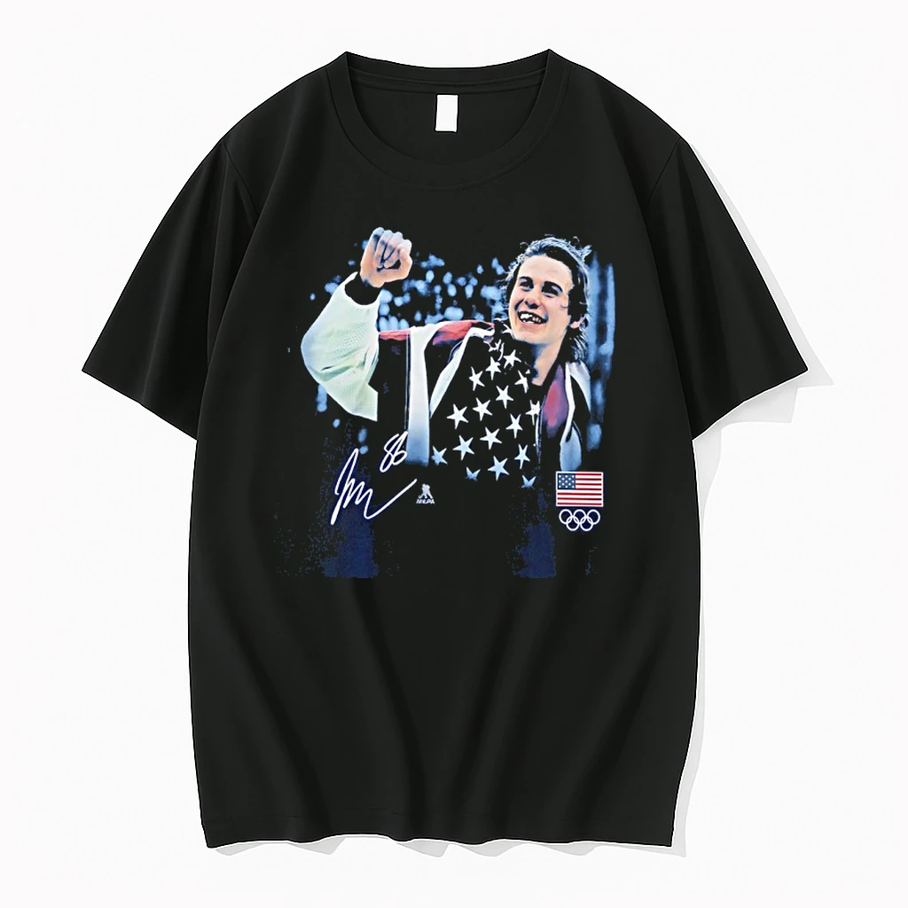 Jack Hughes Usa Hockey Gold Medal Flag Autographed Shirts