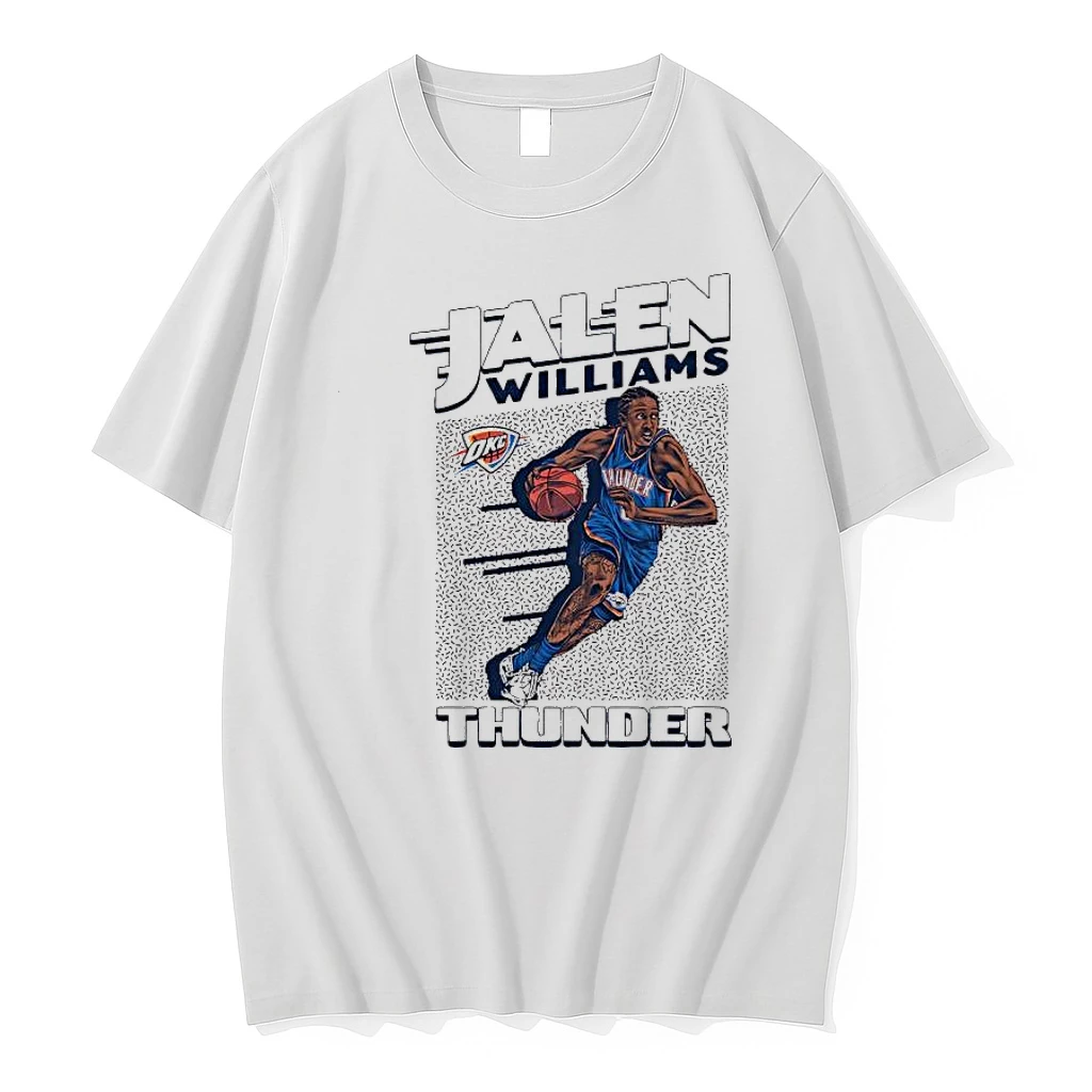 Jalen Williams Oklahoma City Thunder Basketball Player Action Graphic Shirts