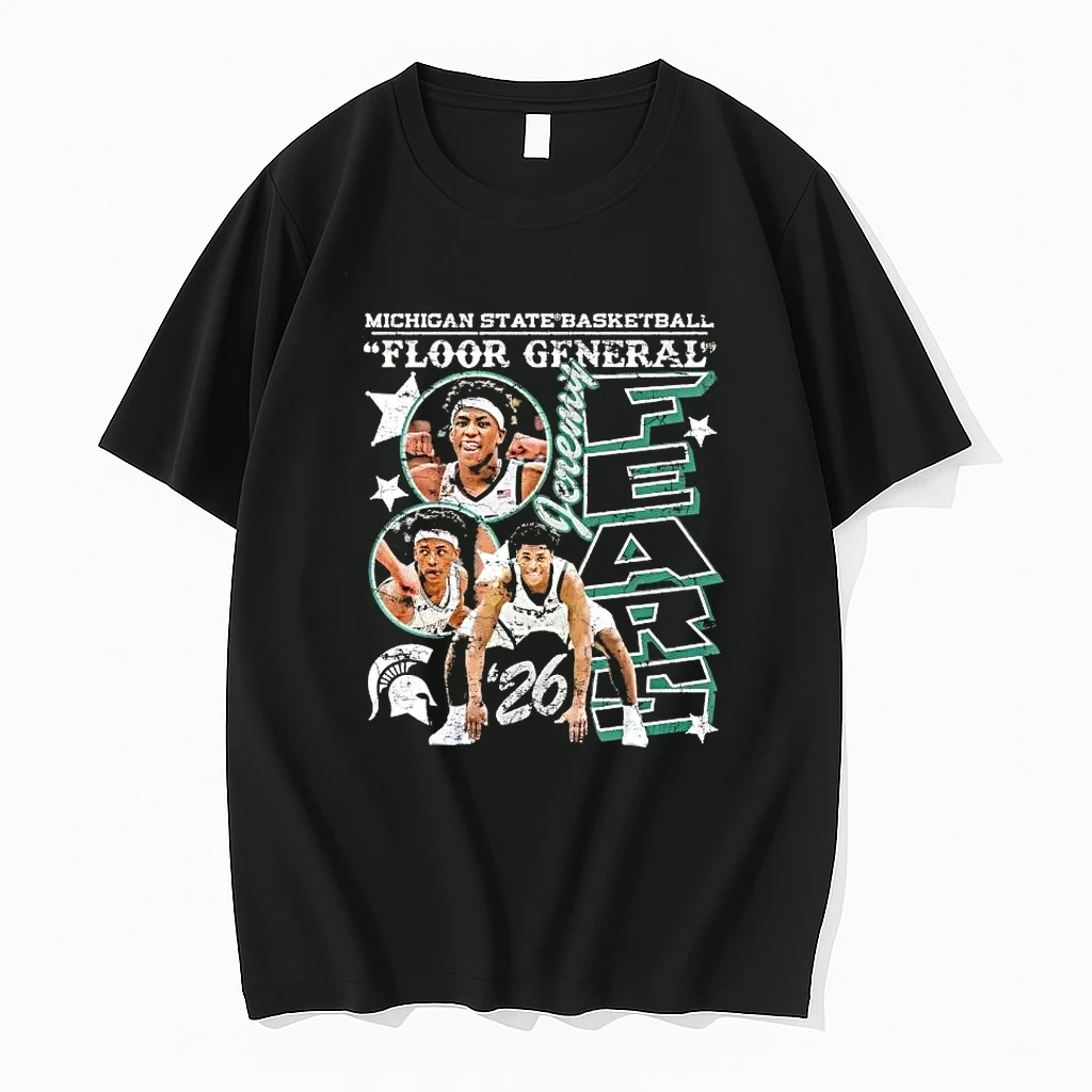 Jeremy Fears Michigan State Spartans Floor General Elevated 90s Graphic Shirts