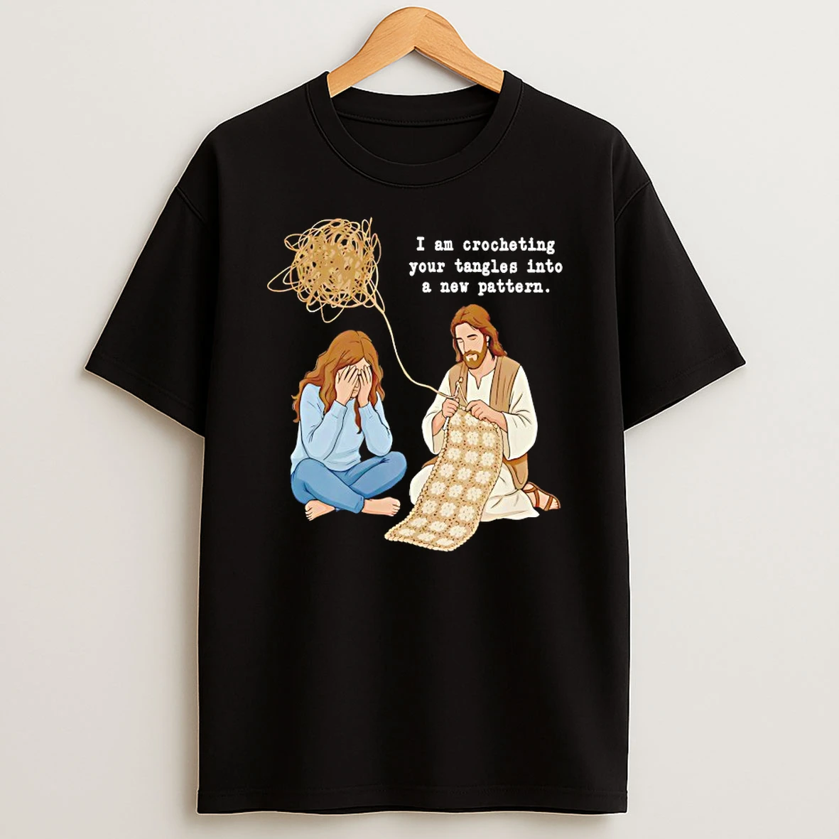 Jesus I Am Crocheting Your Tangles Into A New Pattern Shirts