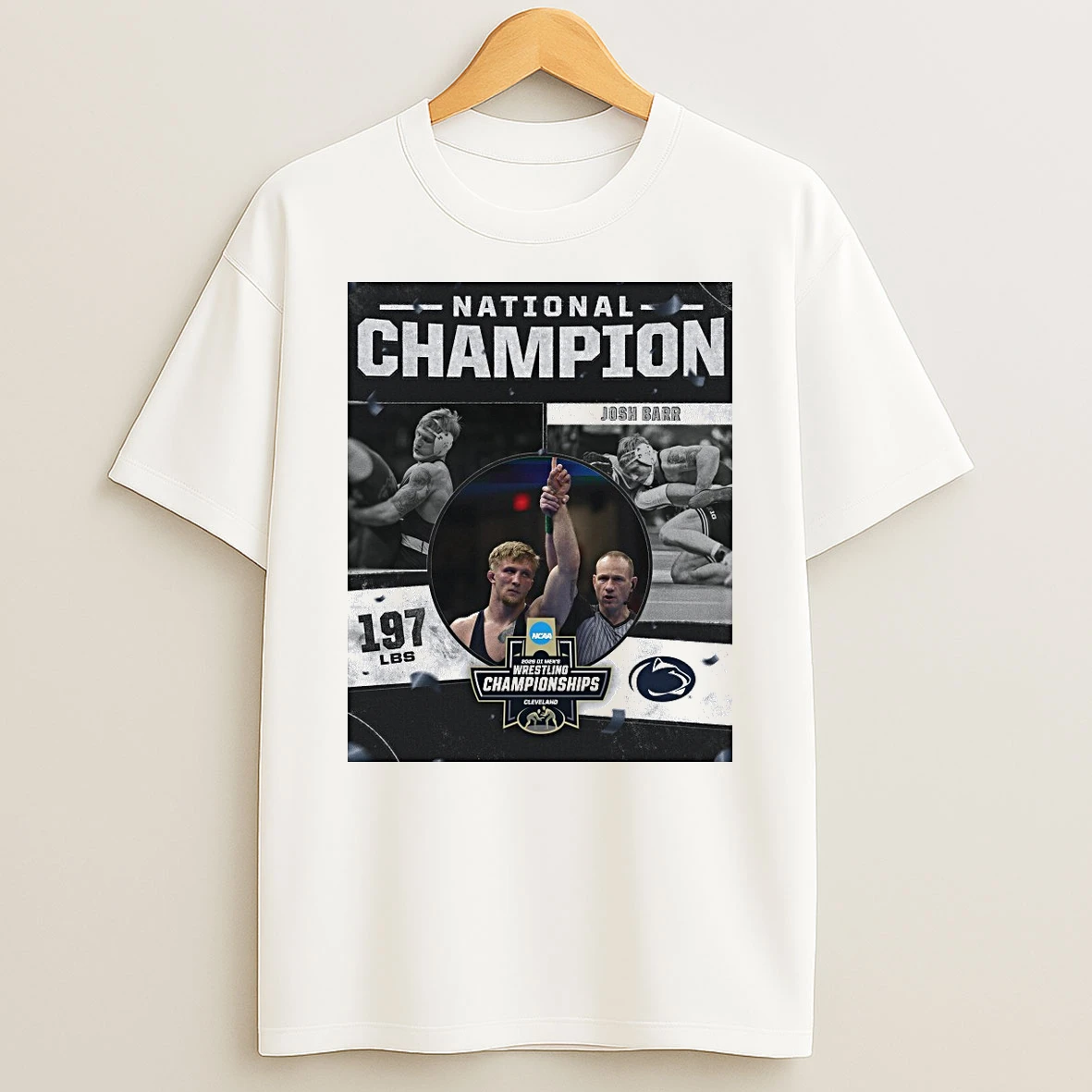 Josh Barr 2026 Ncaa Mens Wrestling National Champion 197 Lbs Penn State Shirts