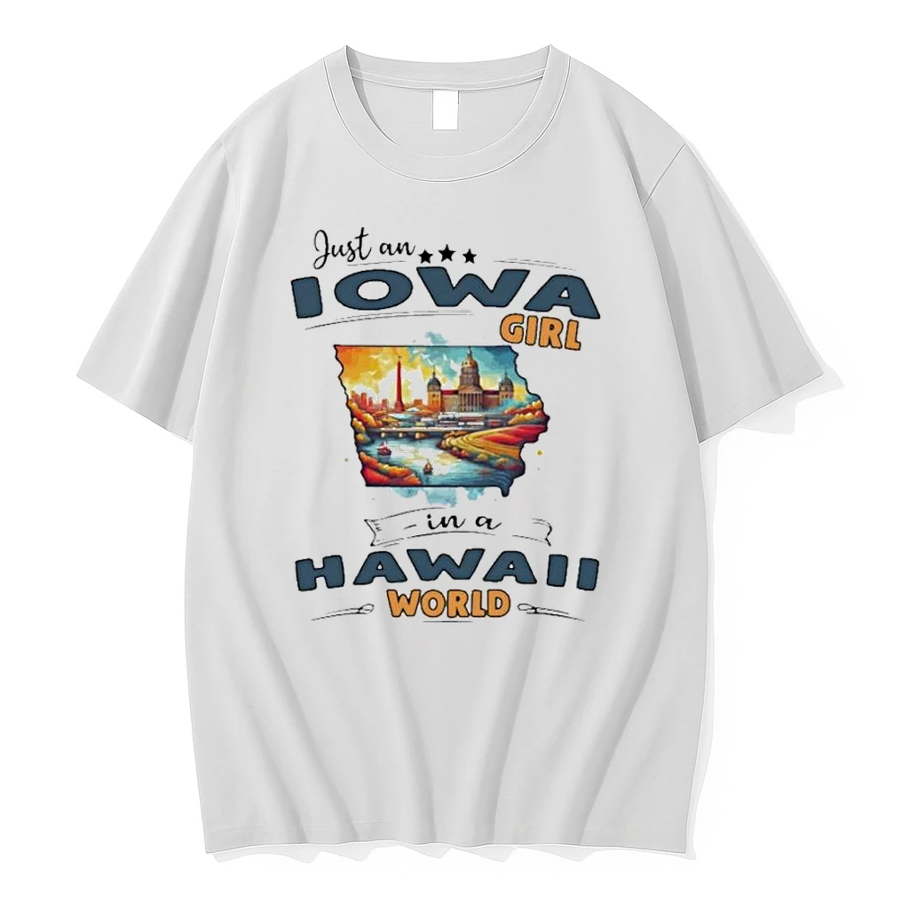 Just An Iowa Girl In A Hawaii World Retro Shirts
