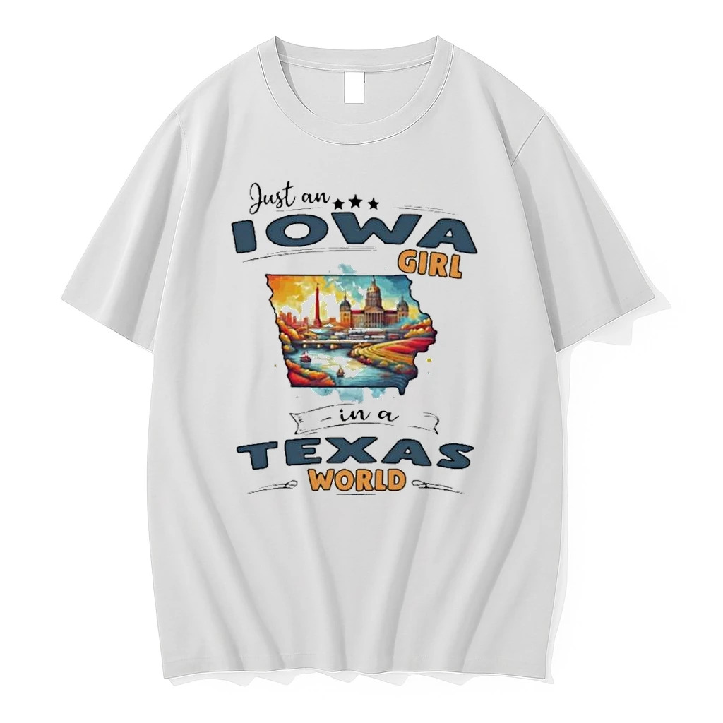 Just An Iowa Girl In A Texas World Retro Shirts