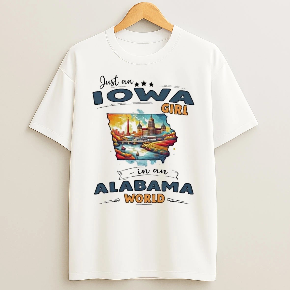 Just An Iowa Girl In An Alabama World Retro Shirts