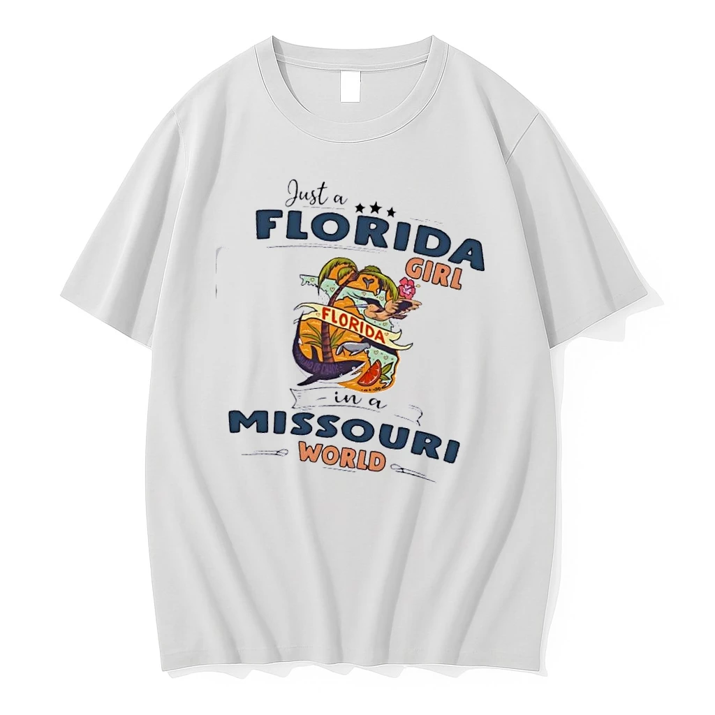 Just A Florida Girl In A Missouri World Map Shirts
