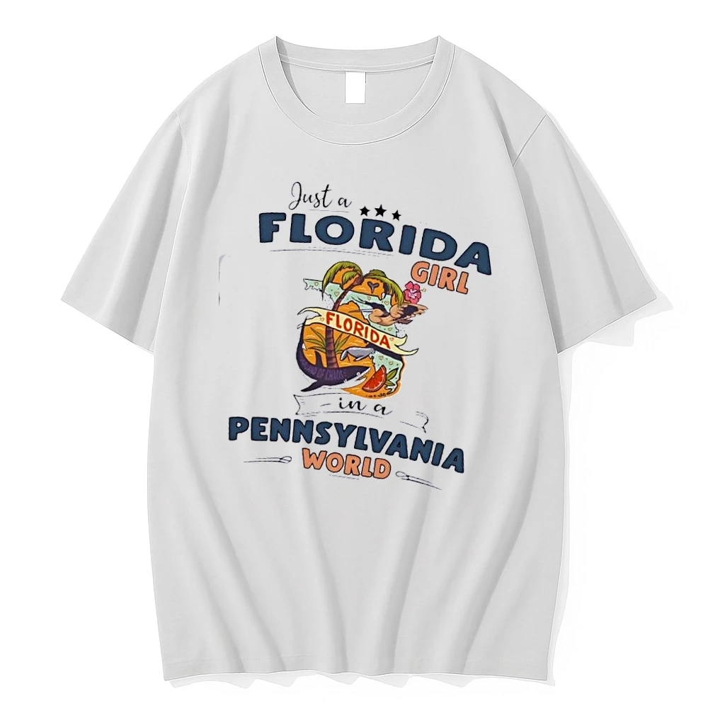 Just A Florida Girl In A Pennsylvania World Map Shirts