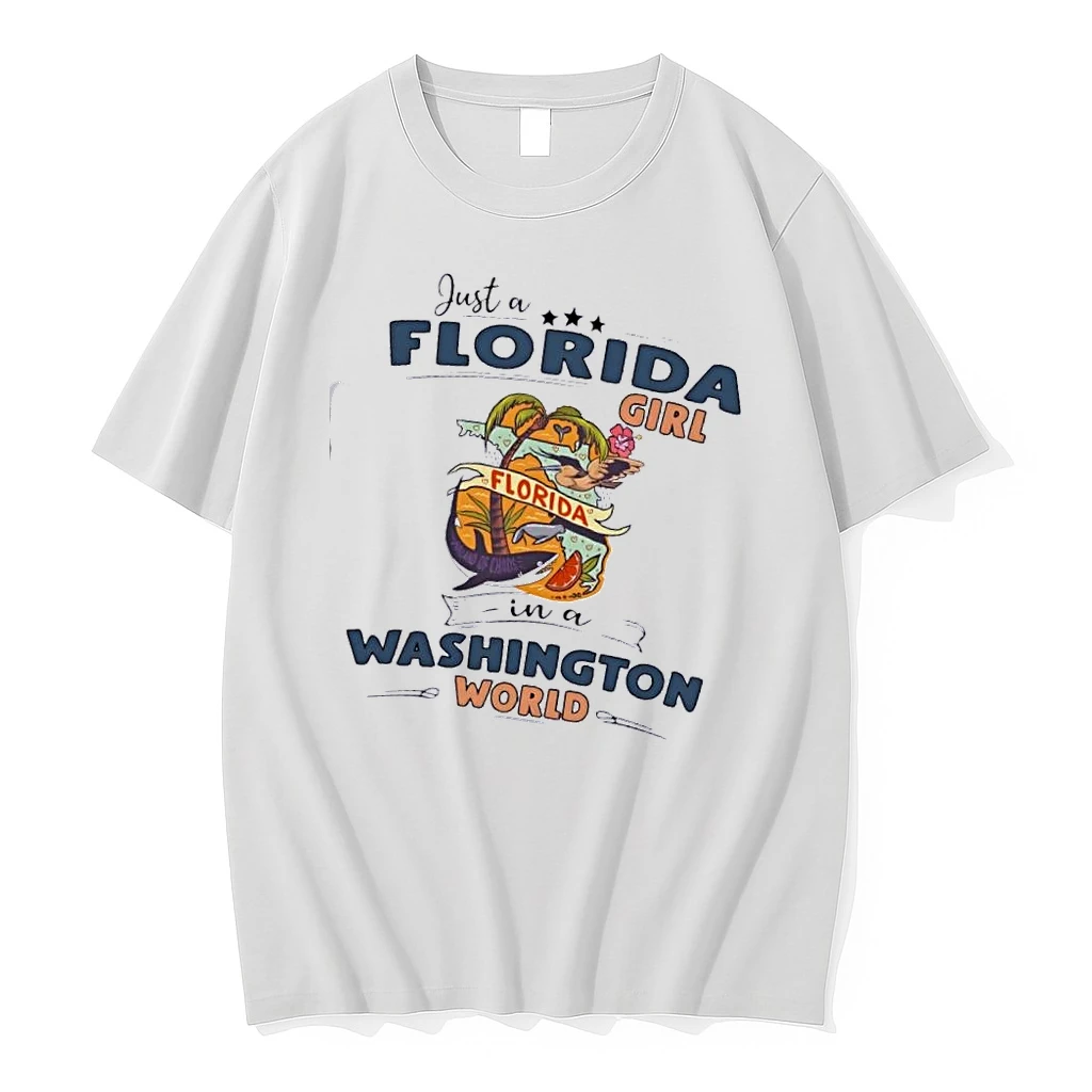 Just A Florida Girl In A Washington World Map Shirts