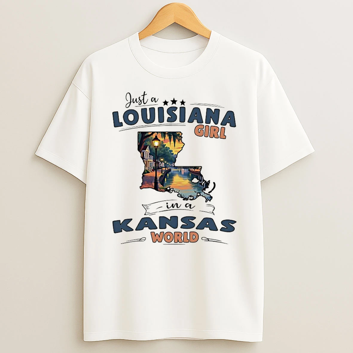 Just A Louisiana Girl In A Kansas World Shirts