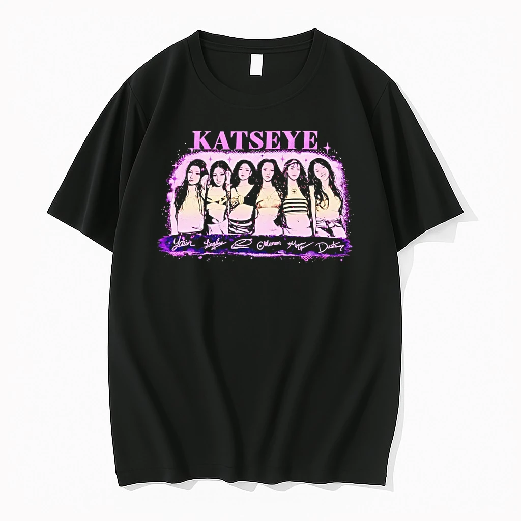 Katseye Dreamwave Kpop Graphic Signatures Shirts