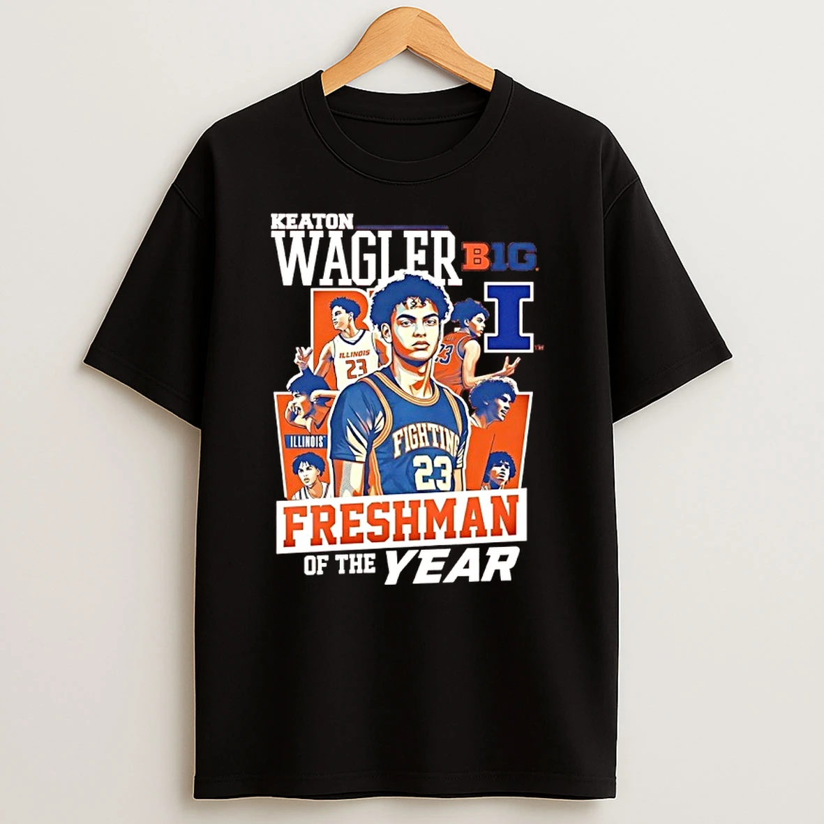 Keaton Wagler Freshman Of The Year Illinois Fighting Illini Shirts