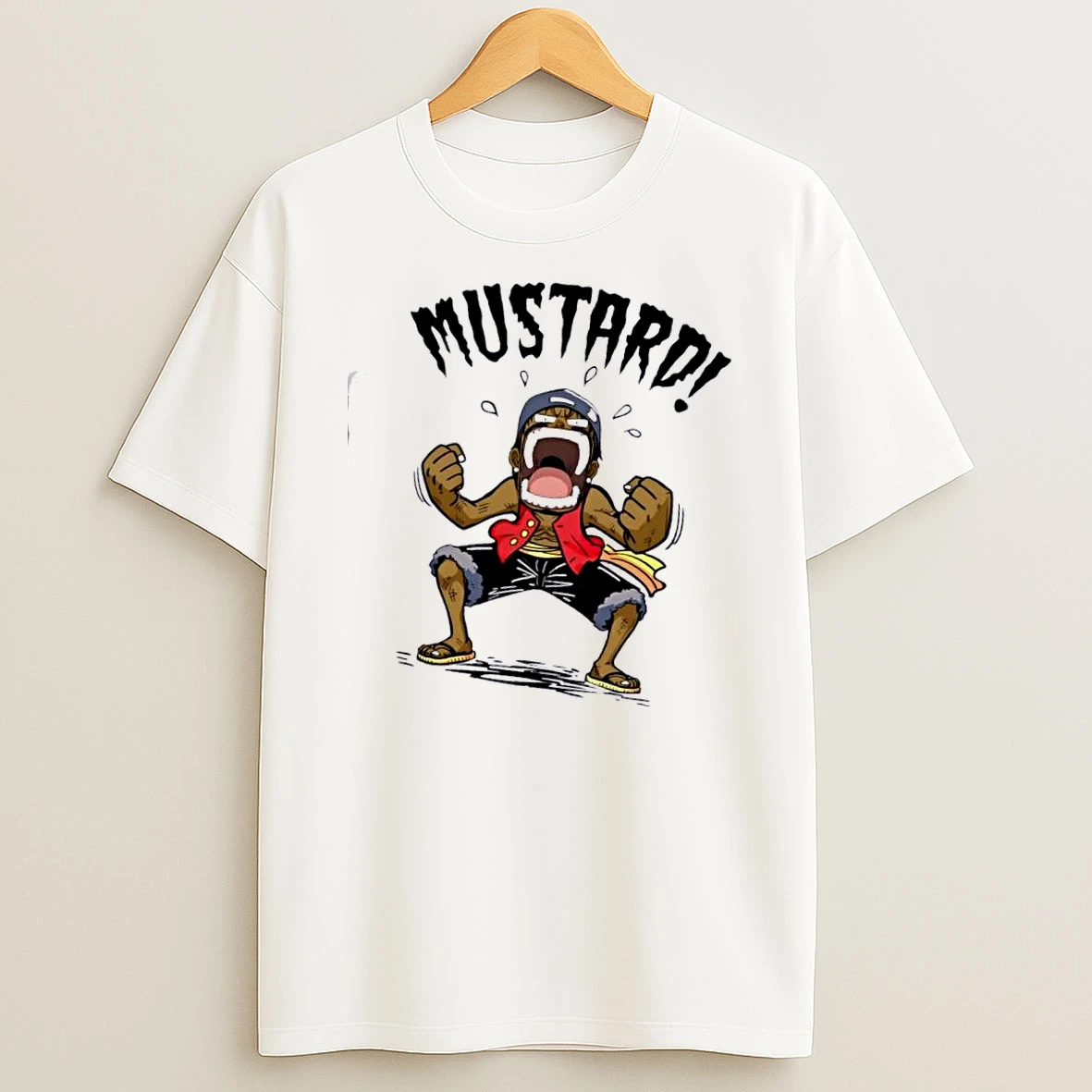 Kendrick Lamar X Luffy Mustard Cartoon Anime Shirts