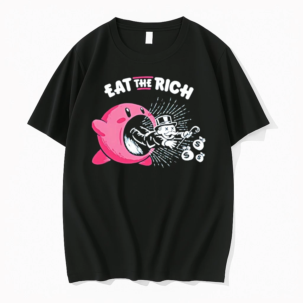 Kirby Eat The Rich Monopoly Man Parody Shirts