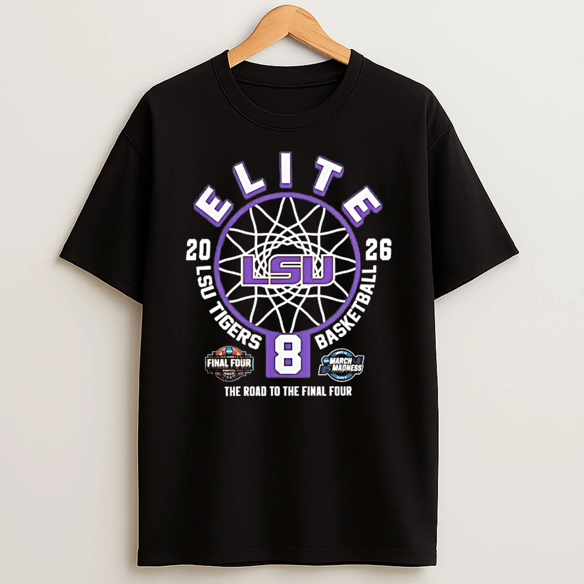 Lsu Tigers 2026 Elite 8 Womens Basketball Road To The Final Four Tee Shirts