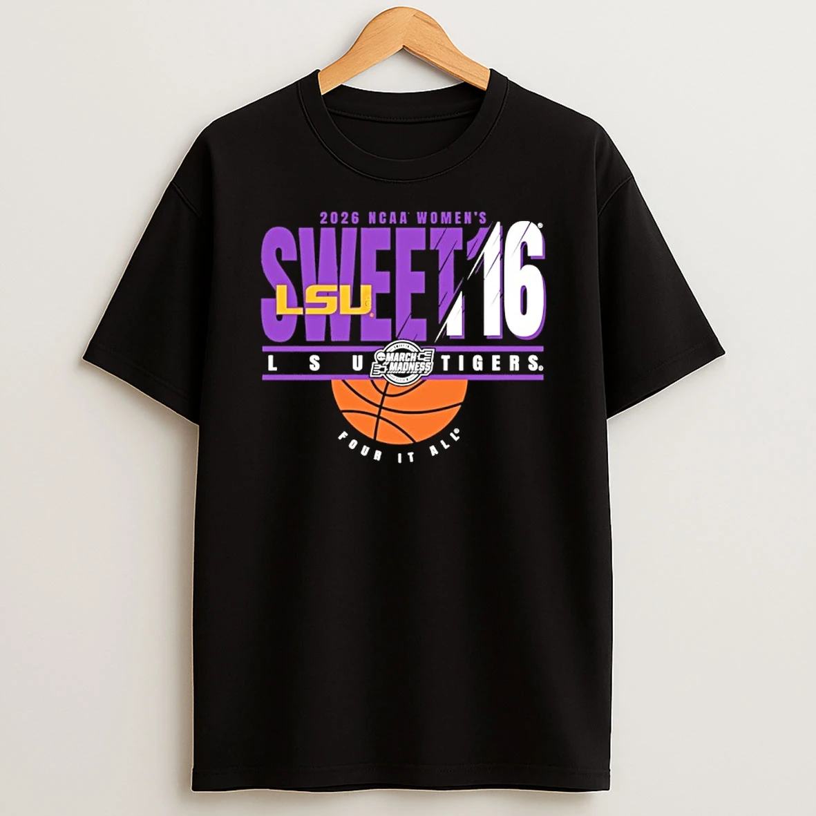 Lsu Tigers Sweet 16 2026 Womens March Madness Shirts