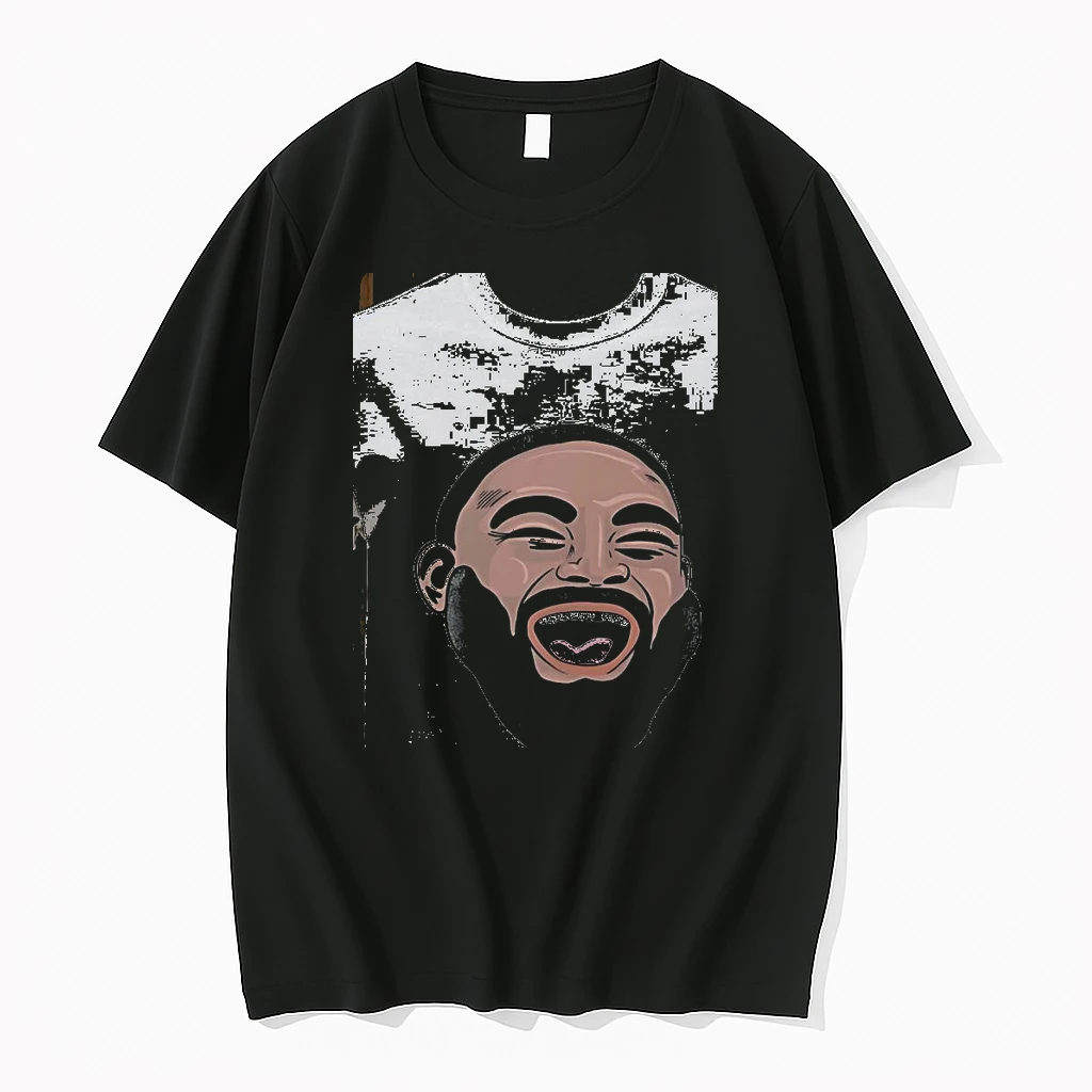 Laughing Man Face With Beard Graphic Design Shirts