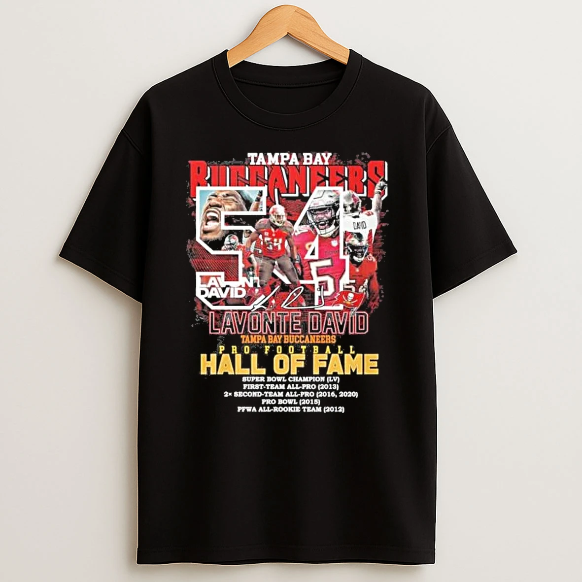 Lavonte David Tampa Bay Buccaneers Pro Football Hall Of Fame Shirts