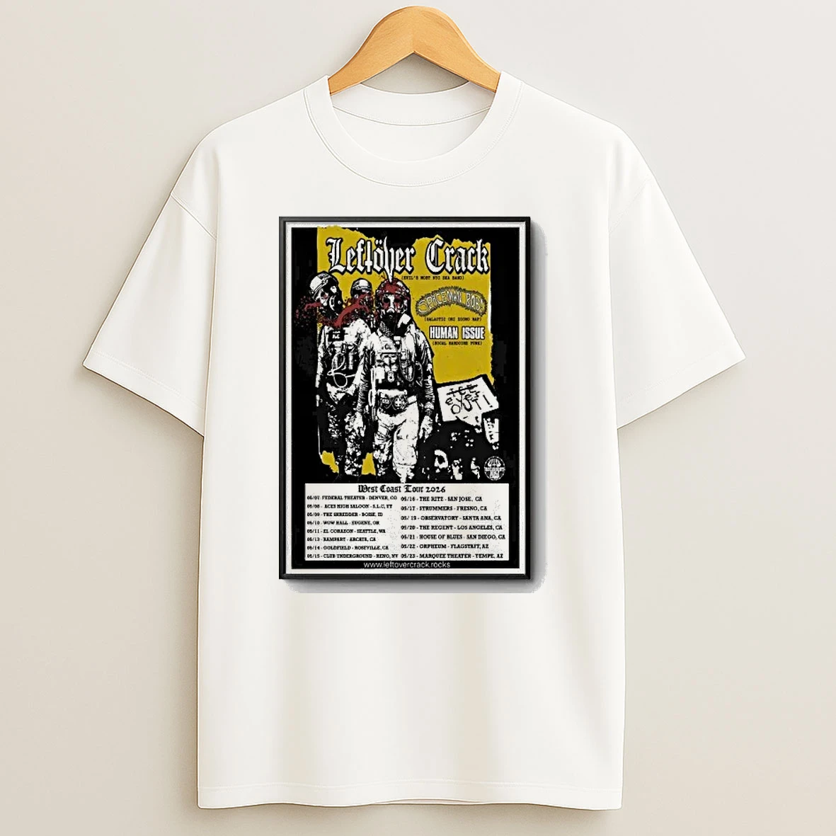 Leftover Crack West Coast 2026 Shows Shirts