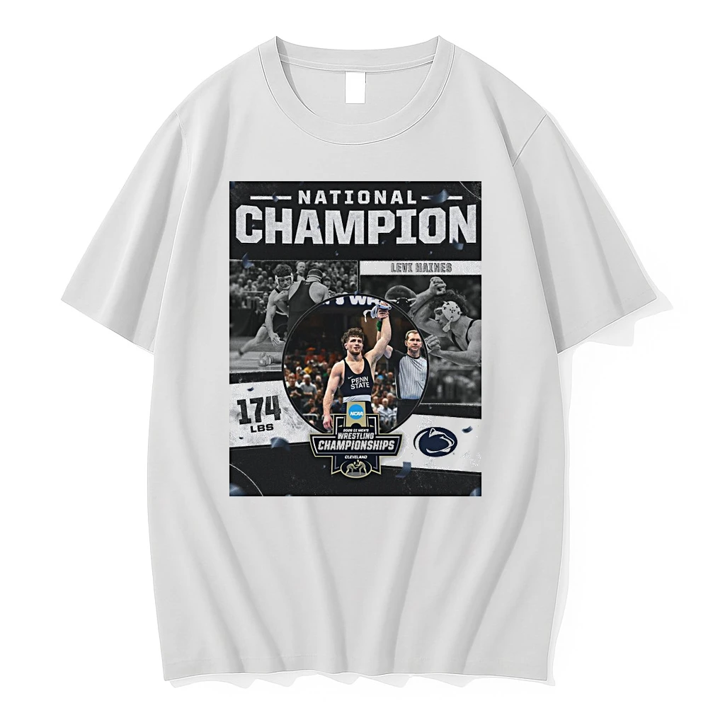 Levi Haines 2026 Ncaa Mens Wrestling National Champion 174 Lbs Penn State Shirts
