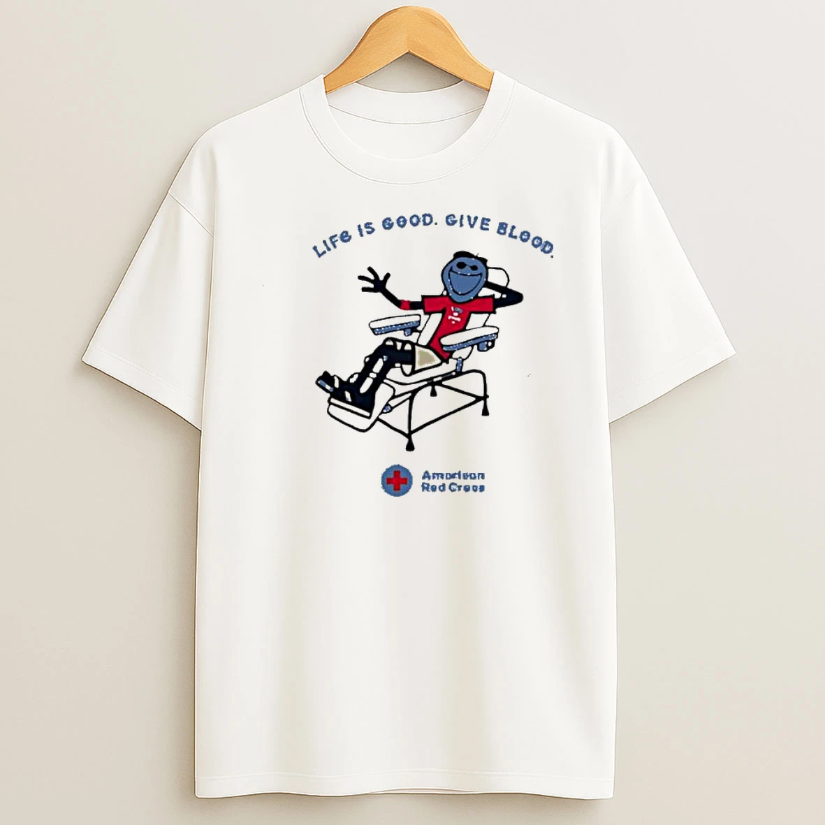 Life Is Good Give Blood American Red Cross Shirts