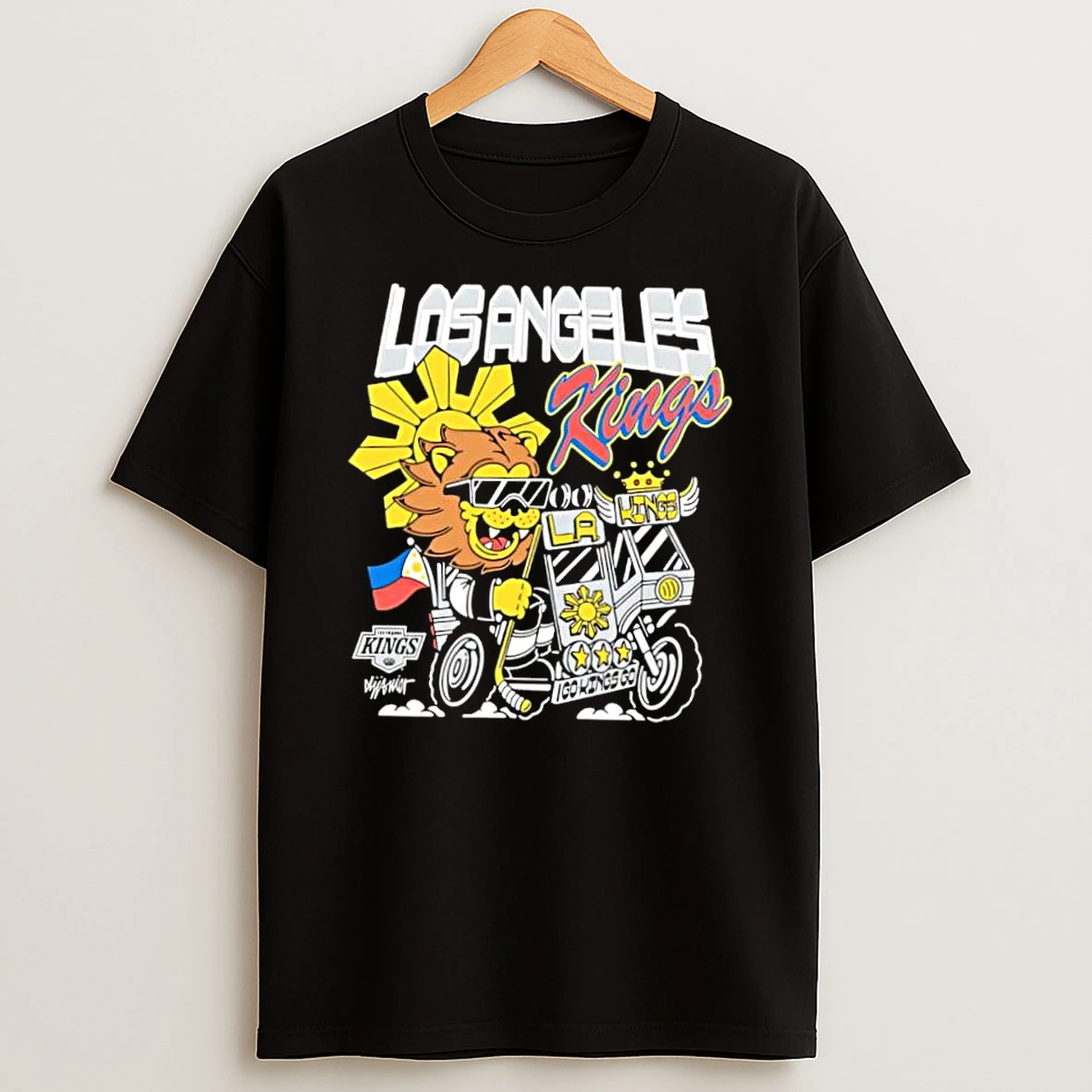 Los Angeles Kings Lion Mascot On Filipino Jeepney Shirts