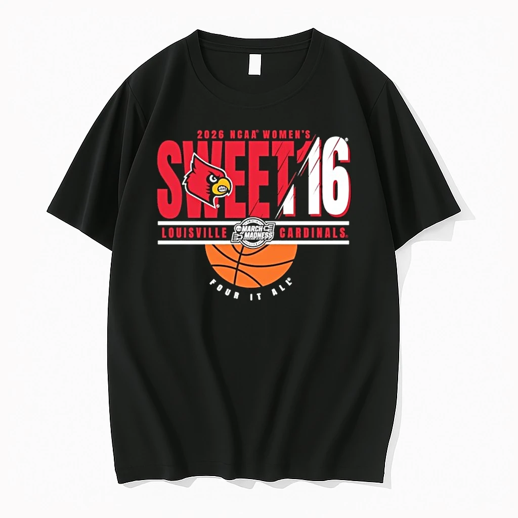 Louisville Cardinals Sweet 16 2026 Womens March Madness Shirts