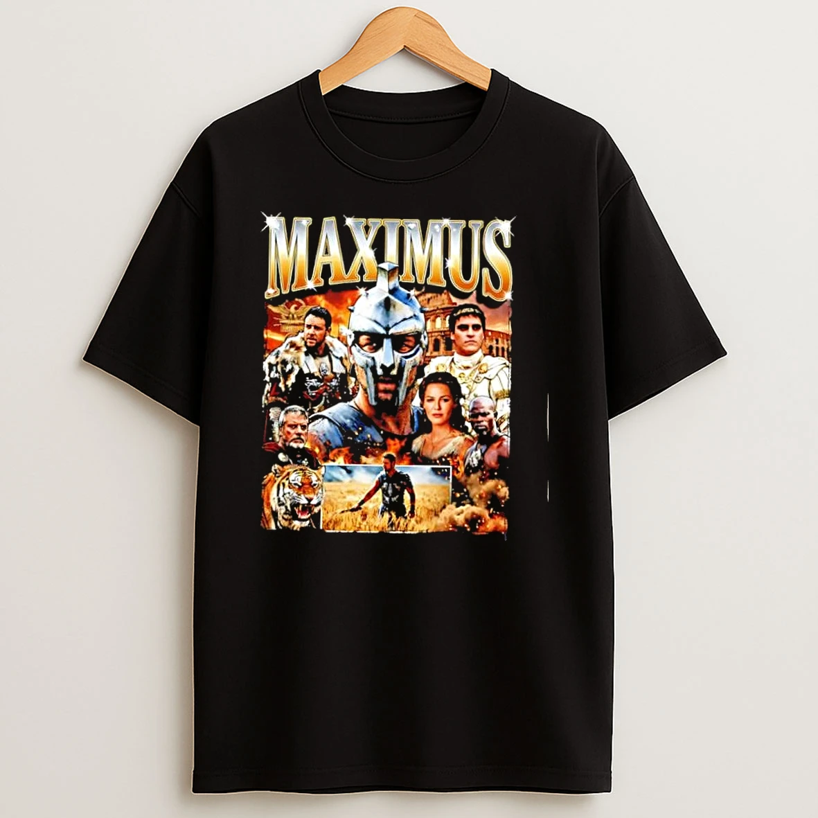 Maximus Gladiator Russell Crowe Joaquin Phoenix Colosseum Tiger Ancient Rome Shirts