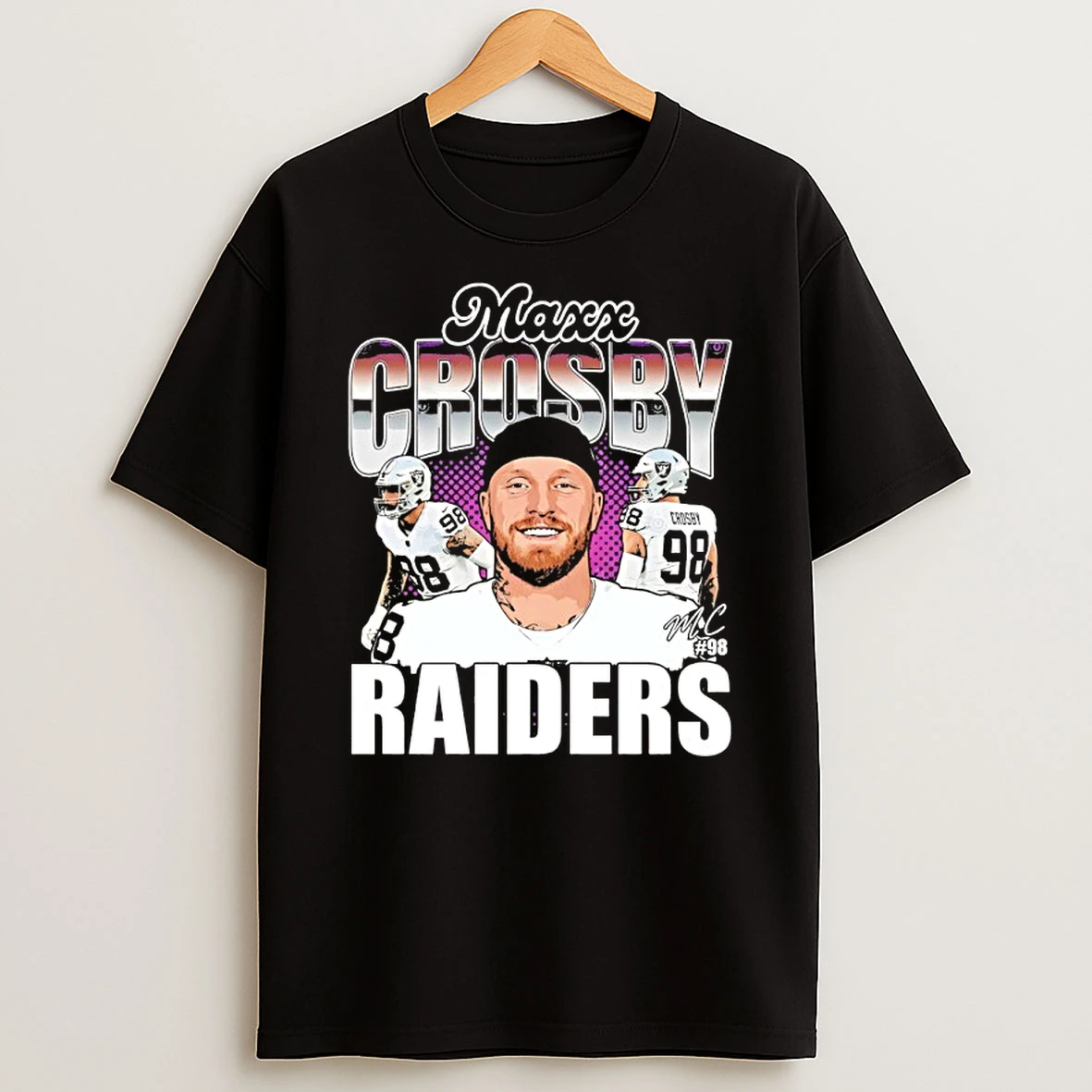 Maxx Crosby Las Vegas Raiders Nfl Caricature Signature Shirts