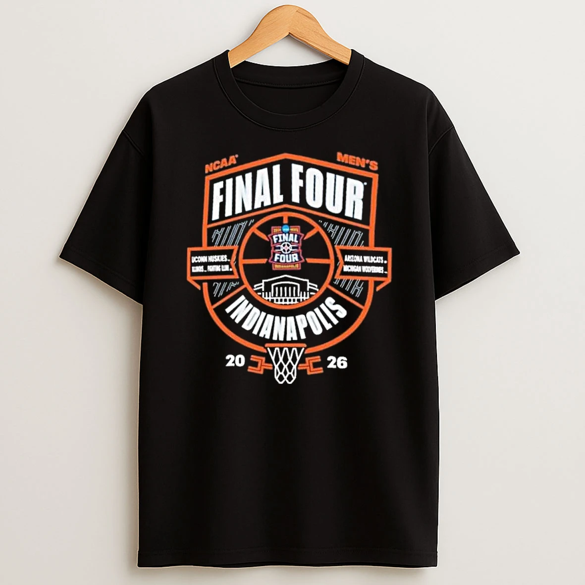 Mens Final Four 2026 Uconn Illinois Arizona And Michigan Shirts