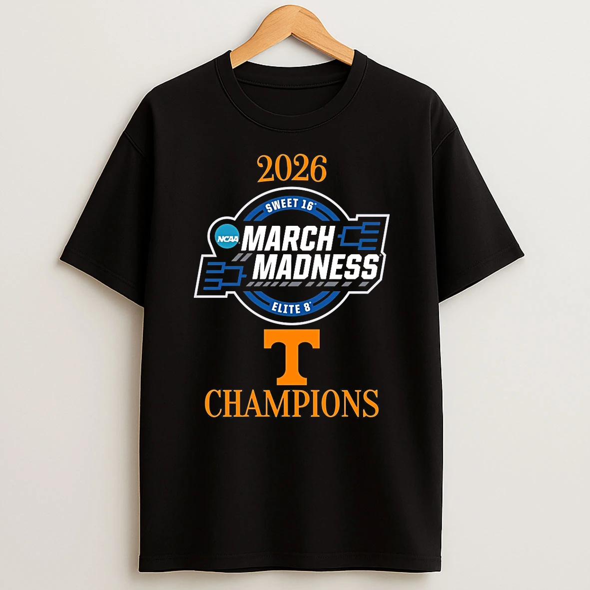 Mens Tennessee Volunteers 2026 Ncaa March Madness Sweet 16 Elite 8 Champions Logo Shirts