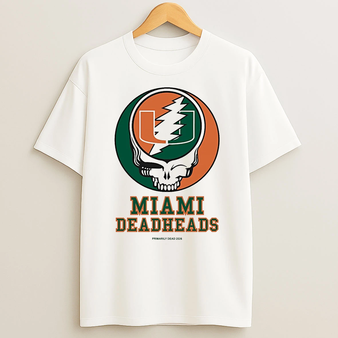 Miami Hurricanes Grateful Dead Deadheads Primarily Dead 2026 Shirts