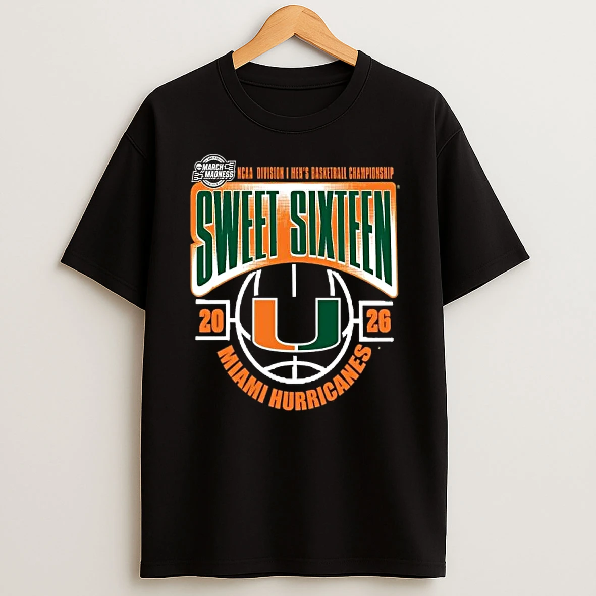 Miami Hurricanes Sweet 16 Ncaa Di Mens Basketball Tournament March Madness 2026 Shirts