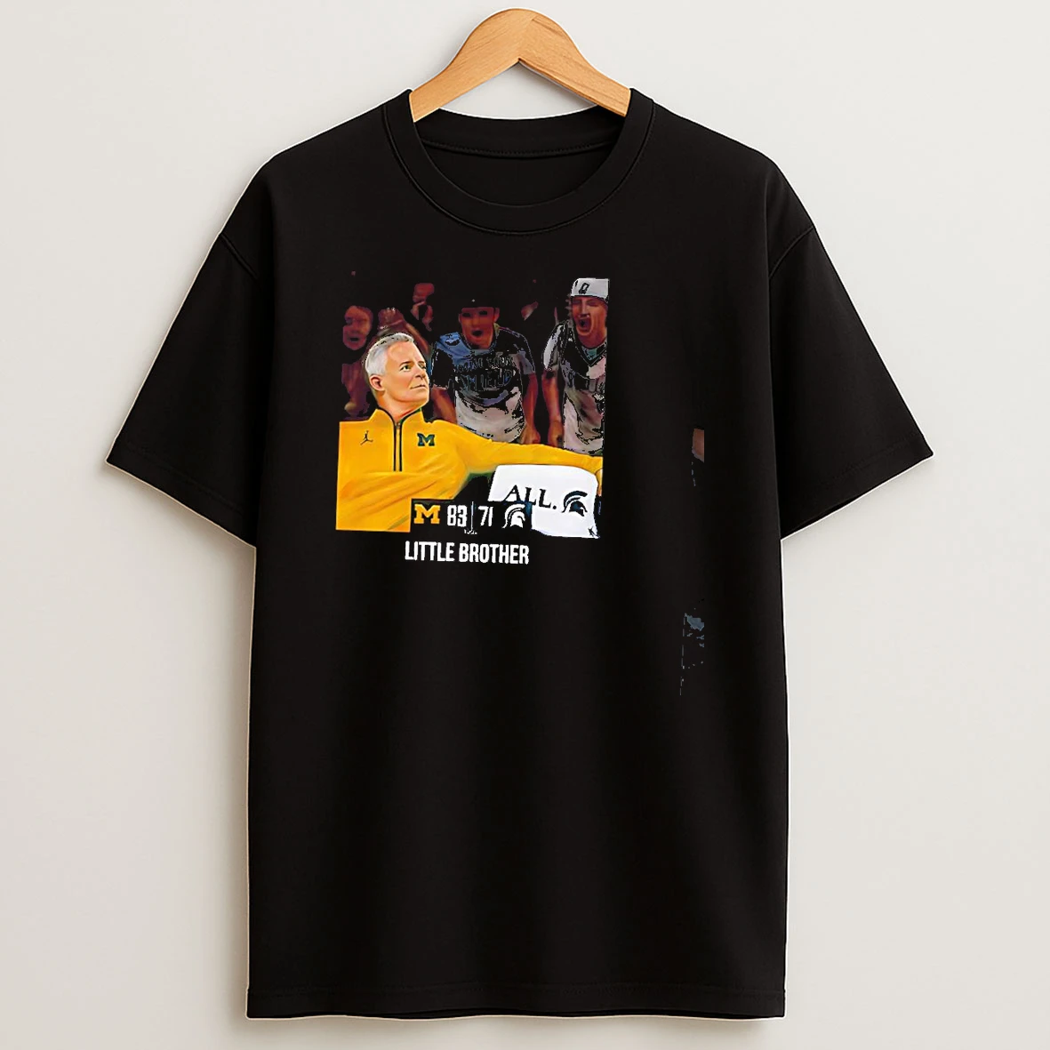 Michigan 83 Michigan State 71 Dusty May Little Brother Shirts