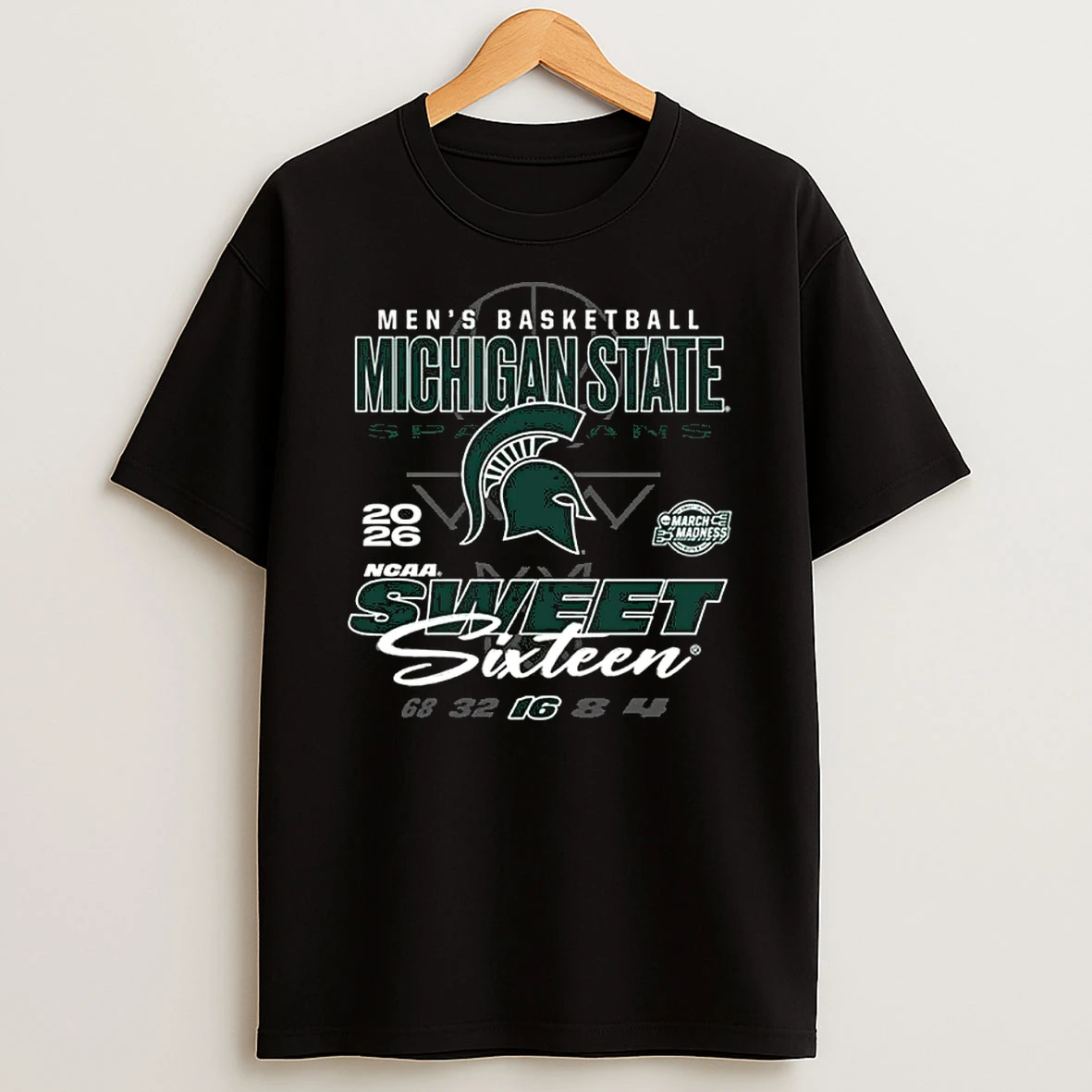 Michigan State Spartans 2026 Ncaa March Madness Sweet 16 Bound Shirts